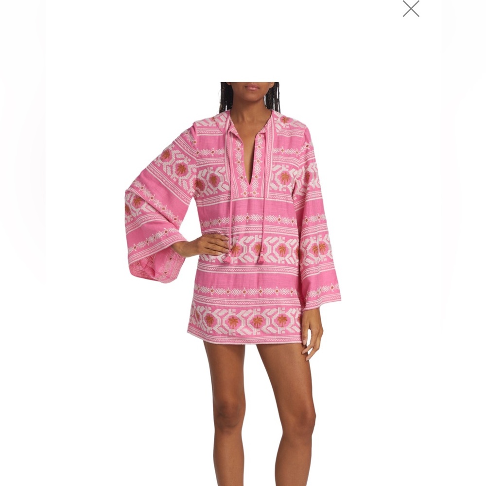 Johanna Ortiz Apurimac Embroidered Mini Tunic Dress